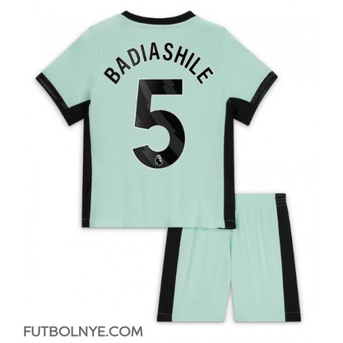 Camiseta Chelsea Benoit Badiashile #5 Tercera Equipación para niños 2023-24 manga corta (+ pantalones cortos)